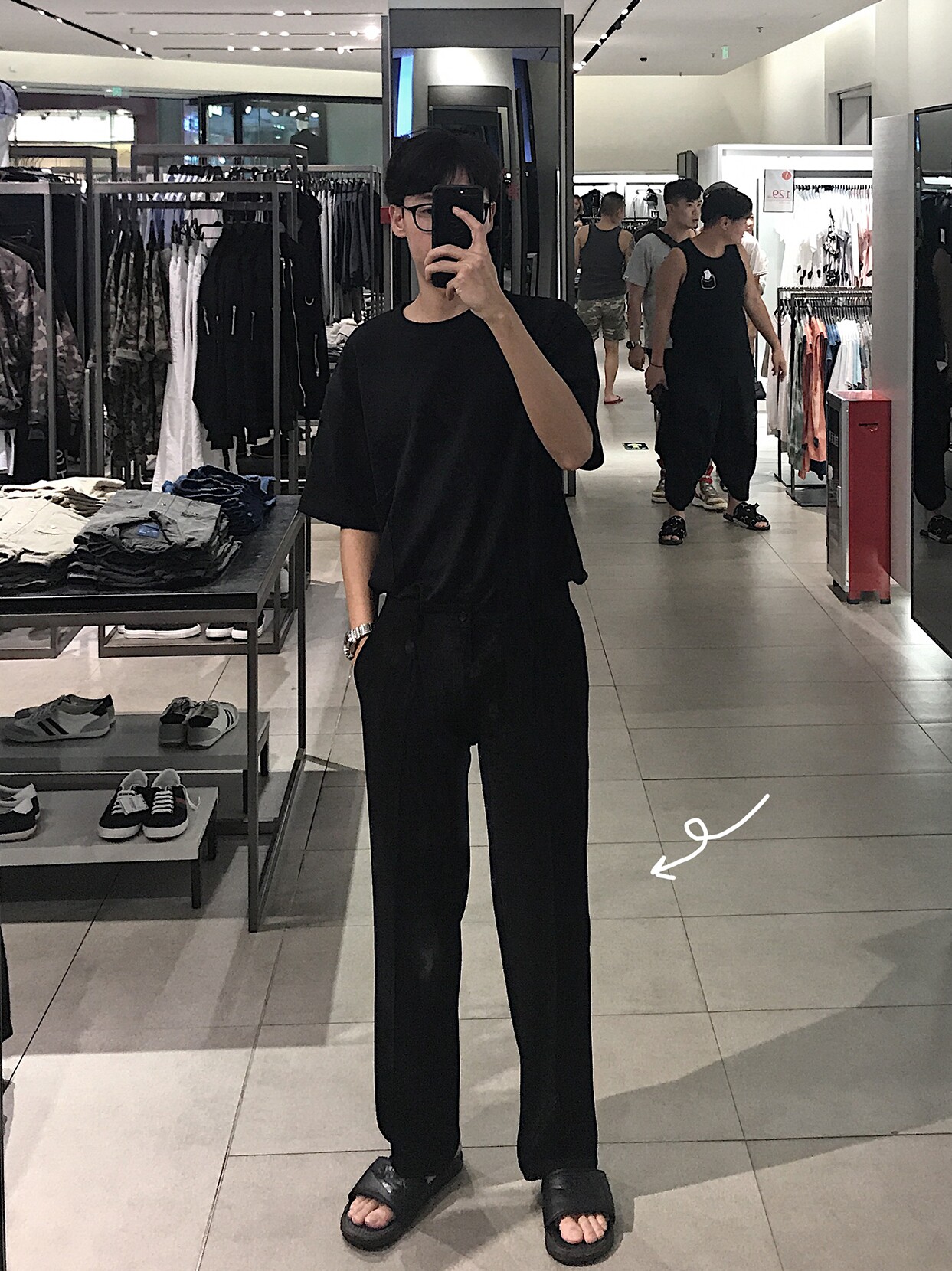 CCJE black wide pants men's straight pants winter trend loose trousers hanging casual pants men's thick