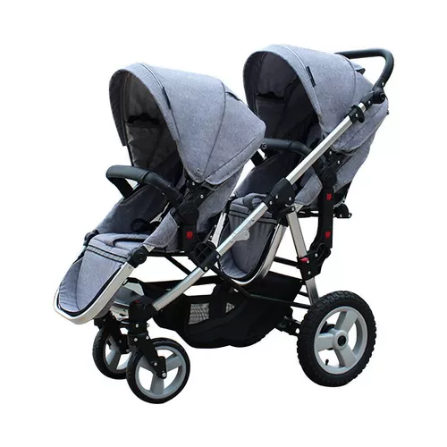 Двойная коляска для близнецов с сидением, тележка, Германия, можно сидеть и лежать, амортизация