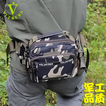  Multi-function camouflage fanny pack unisex trend army fan tactical large-capacity multi-purpose portable messenger bag outdoor bag