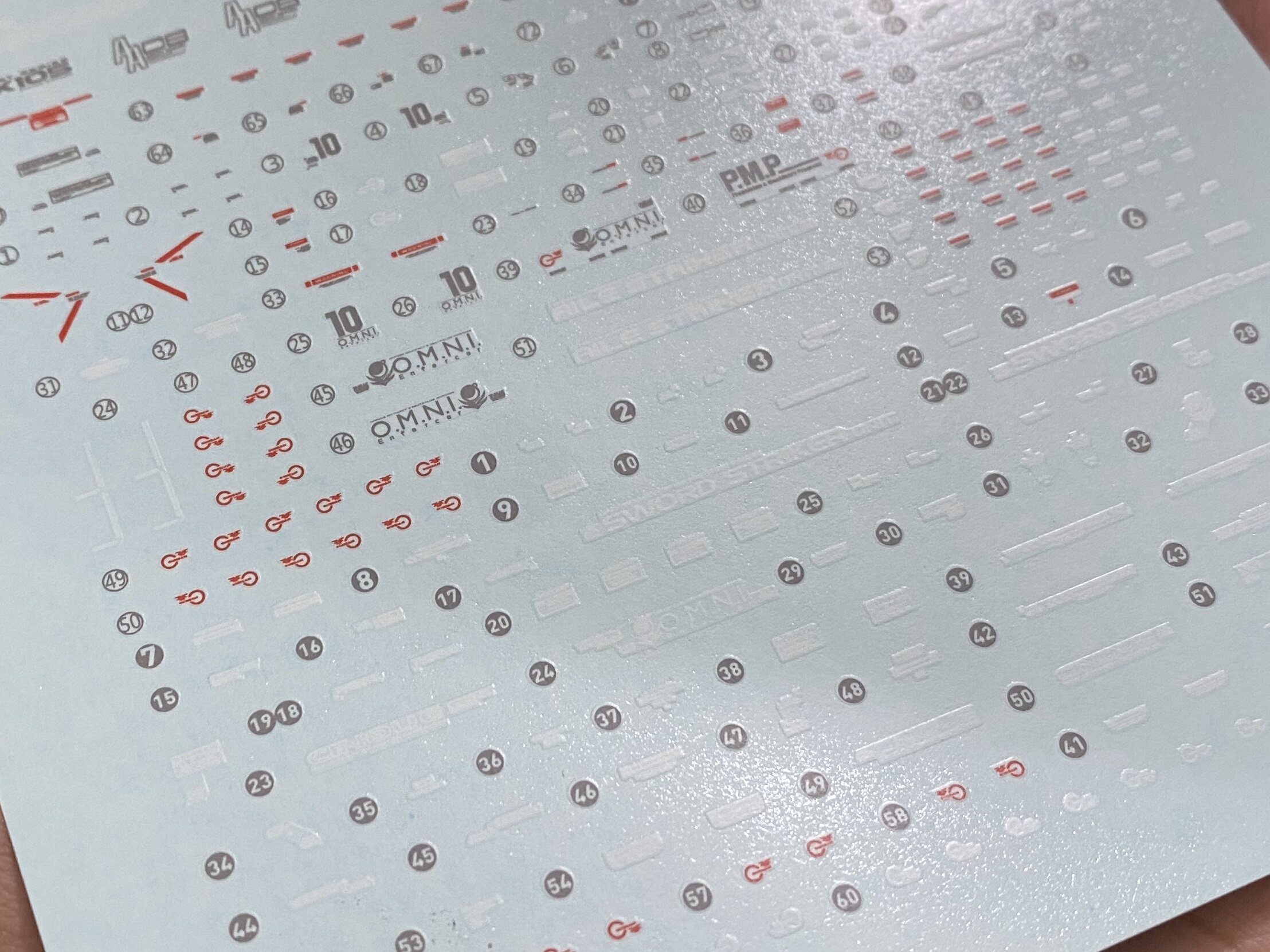 Flaming Snow Decal RG-03 for GAT-X105 Aile Strike Action Figure