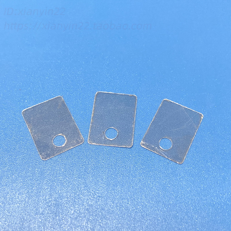 Model TO-220 13*18 insulated high temperature resistant mica sheet hard transparent transistor gasket MOS tube