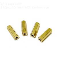 Size M3 * 17 hexagonal copper alloy stud six-sided isolation column double-pass copper column double-headed inner wire column 100
