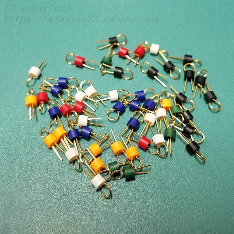 PCB board gilded test point PBT plastic insulation bead diameter 3mm TEST hook ring hanging needle contact welding point