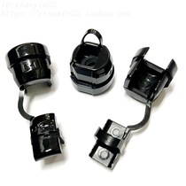6N3-4 chassis power cord buckle guard ring clamp plastic nylon material Black