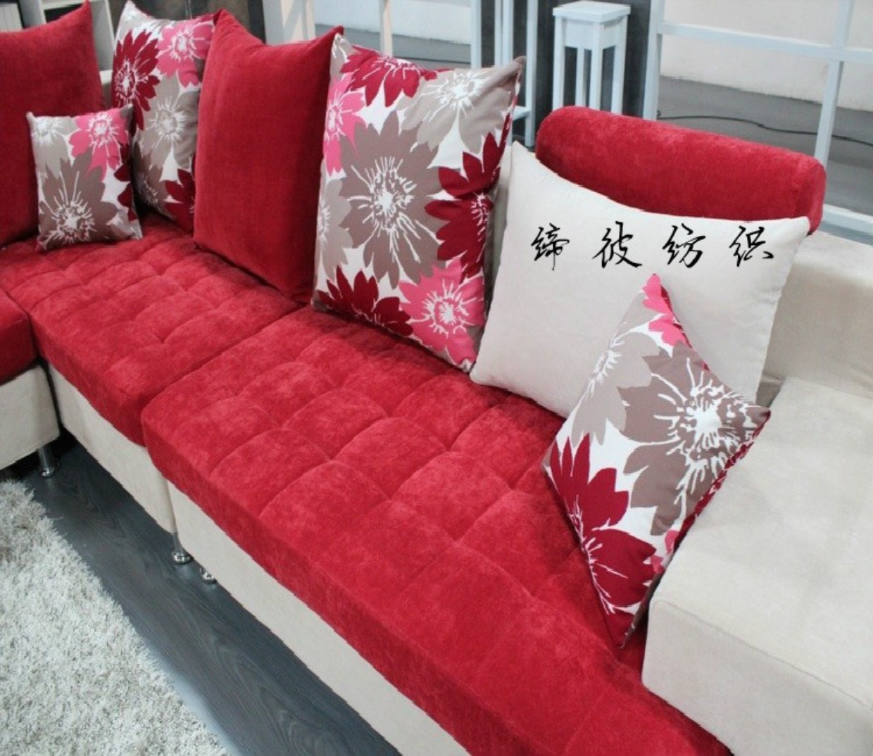 Nhà máy trực tiếp in sofa vải gối đệm vải mềm túi nhung dày khăn trải bàn thủ công DIY vải linen may quần