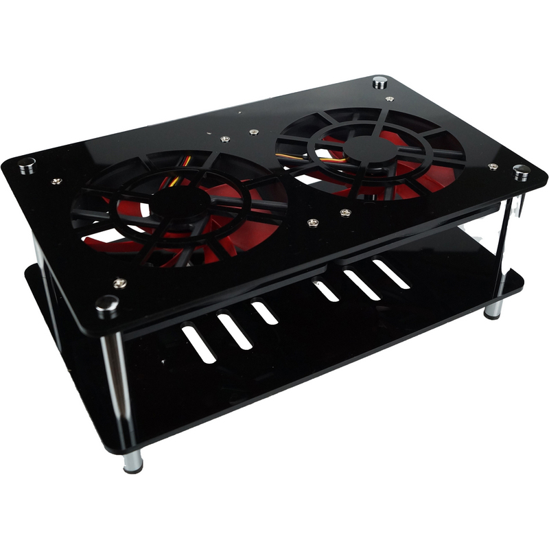 Router Heat Dissipation Fan Light Cat Heat Dissipation Frame 12V Independent power supply Automatic temperature-controlled throttle with switch-Taobao