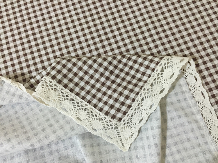 Khăn trải bàn bằng vải kẻ sọc cotton vải lanh bàn cà phê bàn ​​tròn bàn vải máy tính bàn vải khăn nhỏ khăn trải bàn trang trí