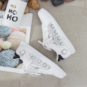 大白帆布鞋女平底百搭网面透气