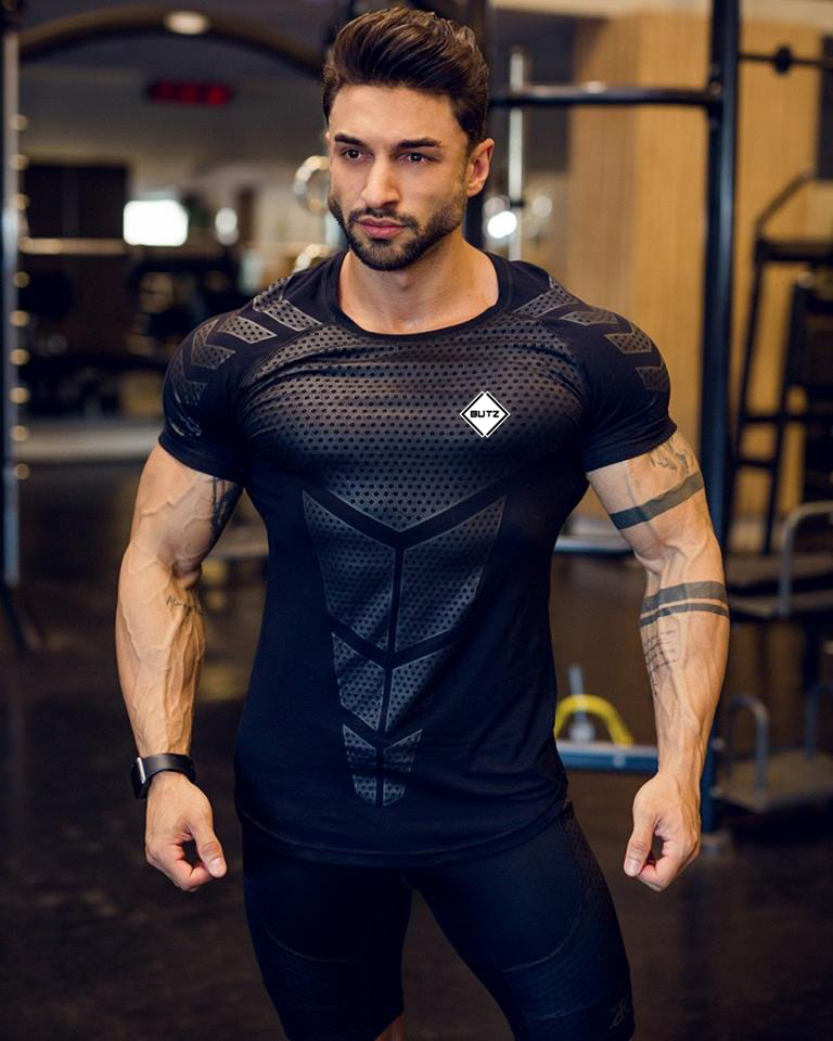 Muscle Doctoral Movement Short Sleeve Male Fitness Speed Jersey Buddy Running Training Basketball Suit High Elastic T-shirt