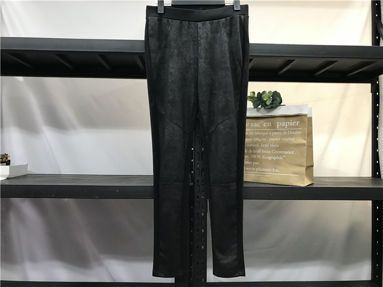 Clear original single women's spring and autumn stretch wild Korean version thin large size wear black small feet slacks 7902