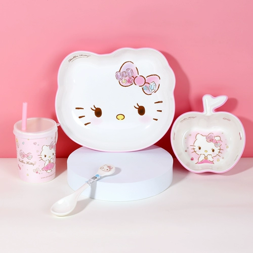 Hello Kitty, hello kitty, розовая посуда, супница для кормления