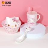Hello Kitty, hello kitty, розовая посуда, супница для кормления