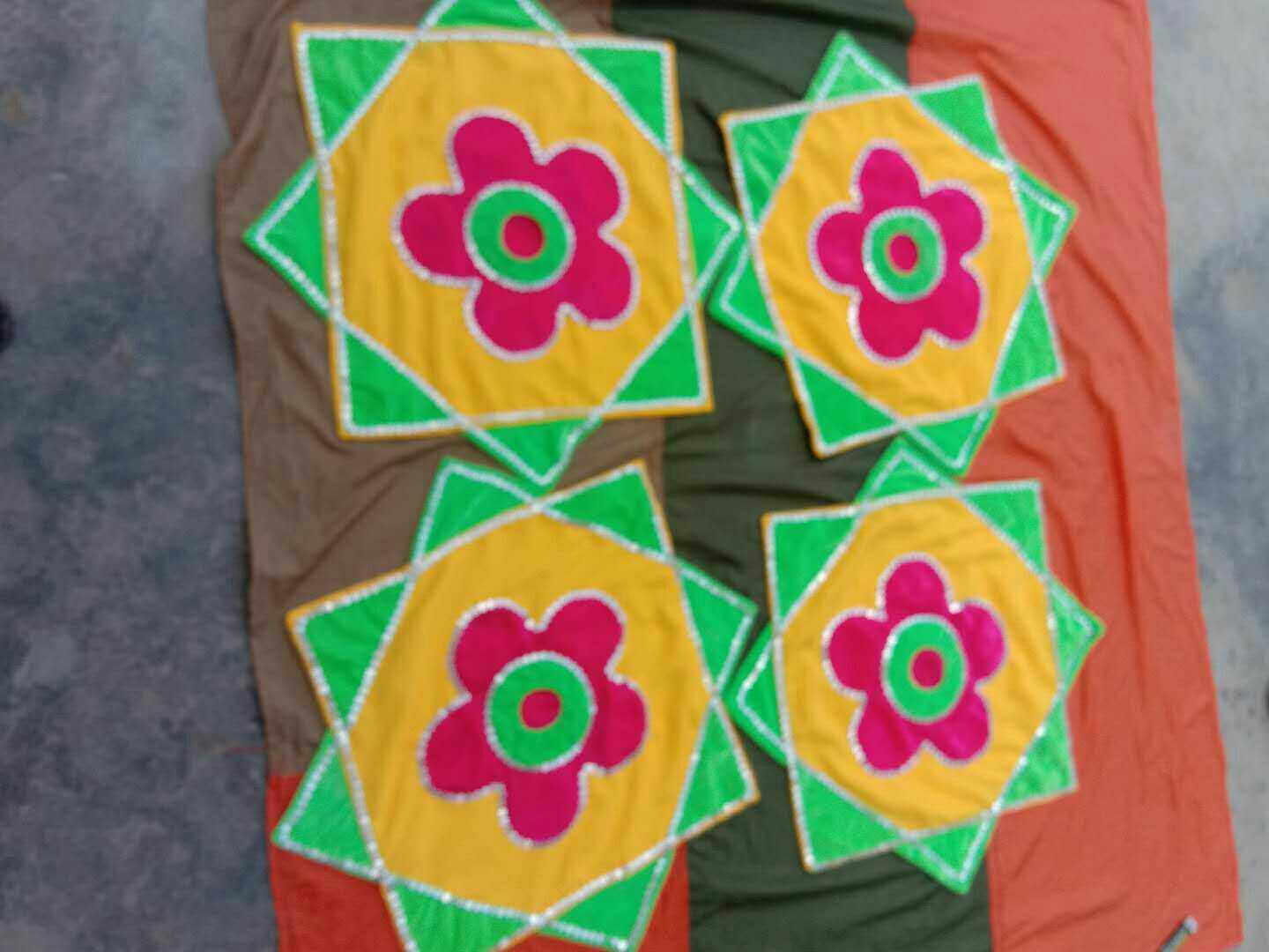 Specific doing song and dance company Supplies with a linen velvet combined with gold velvet-Taobao