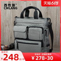 Oxford Bumen Handbag Handbag Casual Single Shoulder Diagonal Satchel multifunction Large-capacity Mens briefcase Canvas Vertical