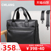 Leather handbag mens leather handbag mens briefcase mens business package big capacity computer business packages for business custom surges