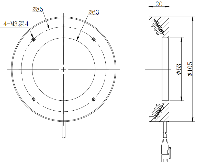 Machine vision ring light source 24v highlight CCD camera industrial LED lighting detection light source RL105-60