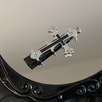 Черная металлическая заколка для волос