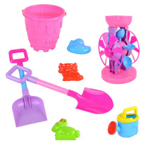  Childrens beach toy shovel bucket 8-piece suit Girls play with seaside shovels to dig sand Play with sand tools to dig crabs