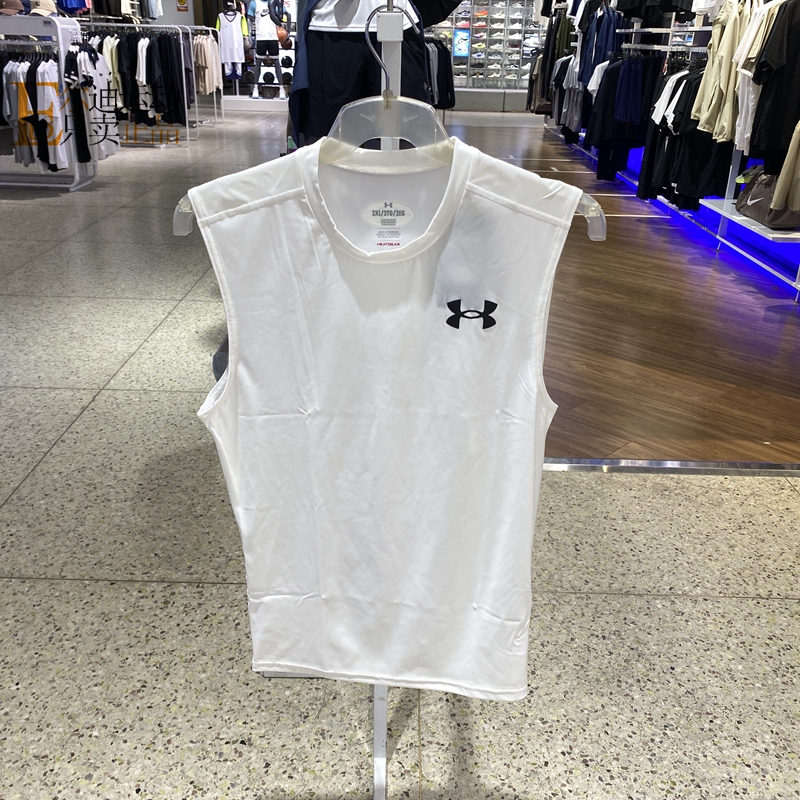 Under Armor Men's New Fitness Training Sports Casual Breathable Round Neck Sleeveless Vest 1390100-1384290