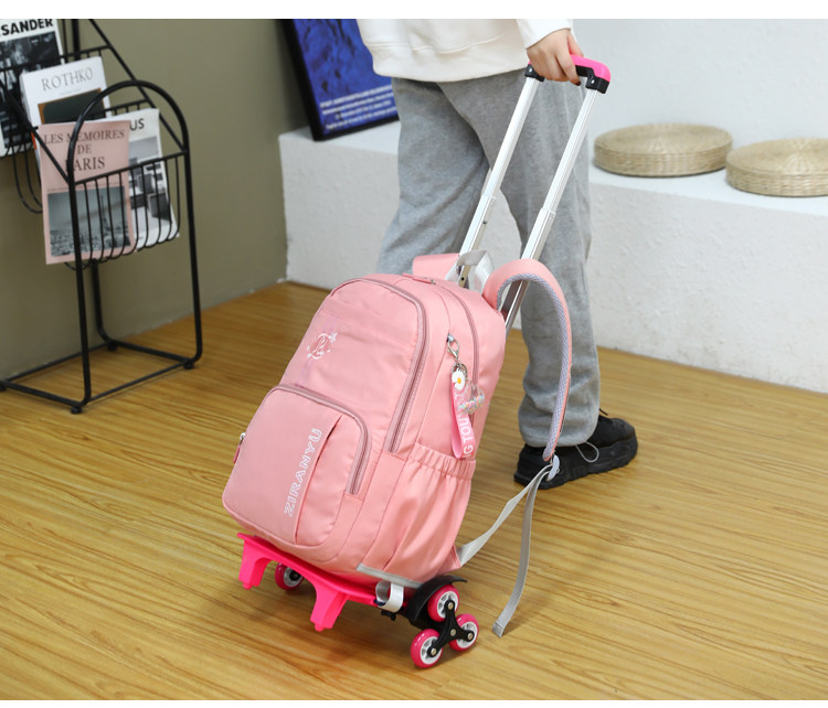 Детский чемодан 中小学生拉杆包12-14岁校园小清新简约可拆卸两用六轮可爬楼书包