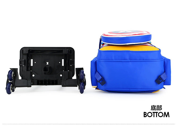 Túi kéo có thể kéo ba bánh xe của túi 捍 trường cậu bé bánh ba lô kéo hộp 23-5 lớp