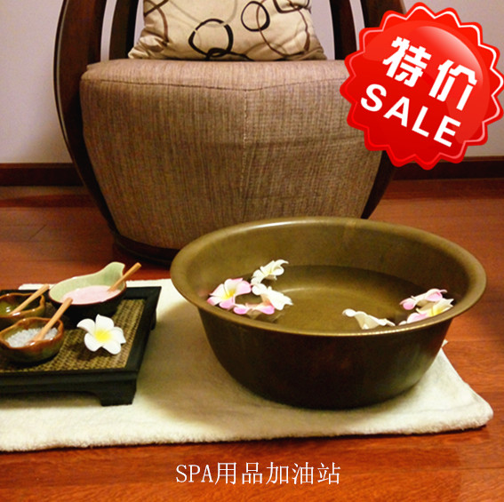 SPA use pint to deepen the bubble foot copper basin bubble foot foot bath copper basin straight mouth 42 deep 14cm pelvis bottom 30cm