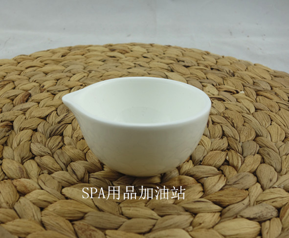 Tai Style SPA Supplies Aromatic Hydrotherapy Spa Deployment Tool White Sharp Mouth Ceramic Bowl ceramic can be heated