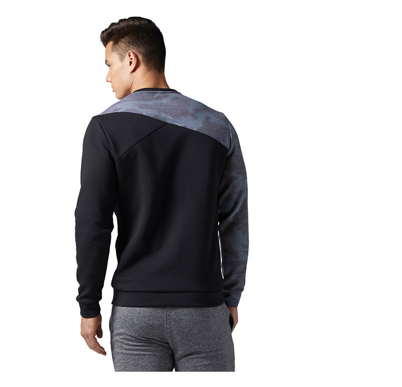 Reebok Reebok của Nam Giới Thể Thao Đào Tạo Áo Len Áo Thun Vòng Cổ Dài Tay Áo T-Shirt DKA49 áo tay dài form rộng