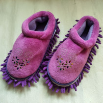 Winter thick and warm type removable scrubbed slippers lazy people mopping shoes floor shoes cotton shoes