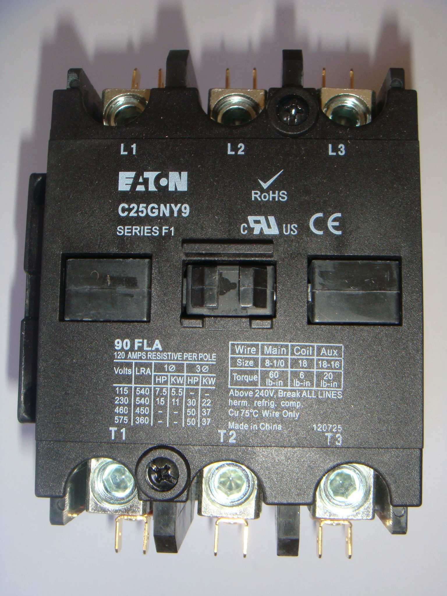 Контактор серии C25GNY8 F1 MAXPro200 плазменный контактёр