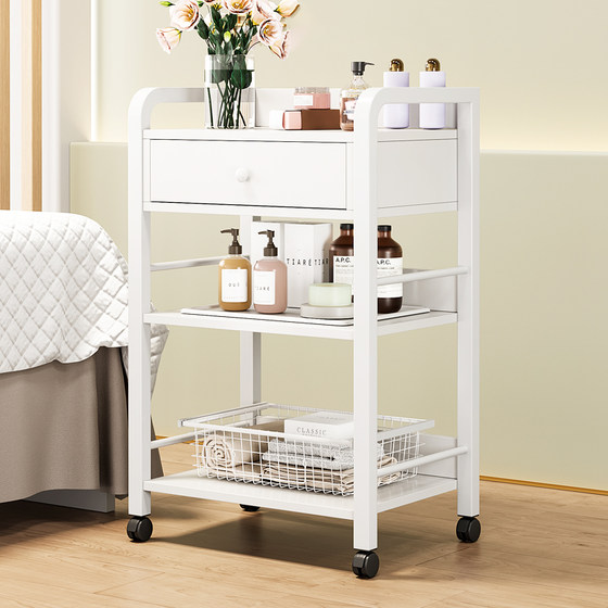 Beauty Salon Special-Purpose Trolley Storage Rack, Beauty Equipment and Nail Art Storage Trolley, Multi-Functional Movable Tool Cart