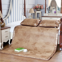 Rattan mat three-piece set 1 8m summer air-conditioned room 1 5m bed in summer with cool pillowcase Double rattan mat