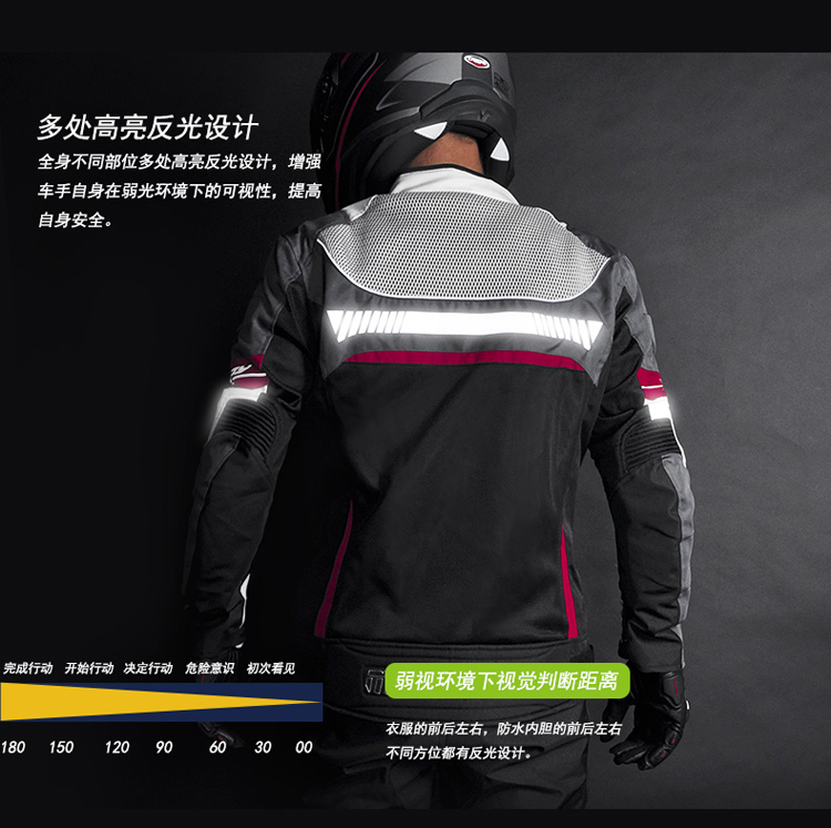 Xe máy MOTOBOY Jersey phù hợp với nam mùa hè lưới đầu máy phù hợp với áo khoác chống vỡ áo khoác phản chiếu - Xe máy Rider thiết bị bao tay đi phượt