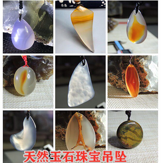 Natural boutique pendant Manau sapphire necklace jade droplet blue-ra-ray men and women with sweater chain