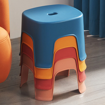 Plastic childrens small stool thickened home bathroom non-slip living room table chair adult bench stackable simple
