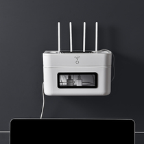 Wireless router storage box set-top box plug wifi Shelf shelf wall-mounted non-perforated wire storage