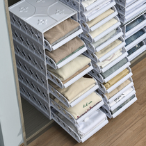 Wardrobe finishing rack stacked clothes stacked board layered storage artifact T-shirt sweater shirt pants clothes folding board