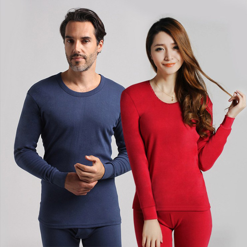 Men and Women Pure Cotton Autumn Clothing Pants Round Cotton Heating Clothes Autumn and Winter Thin Young Cotton Sweaters