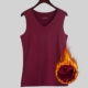 Áo vest nam liền thân ấm áp bó sát và áo nhung dày trẻ trung cổ chữ V ôm sát cotton mùa đông áo lông cừu