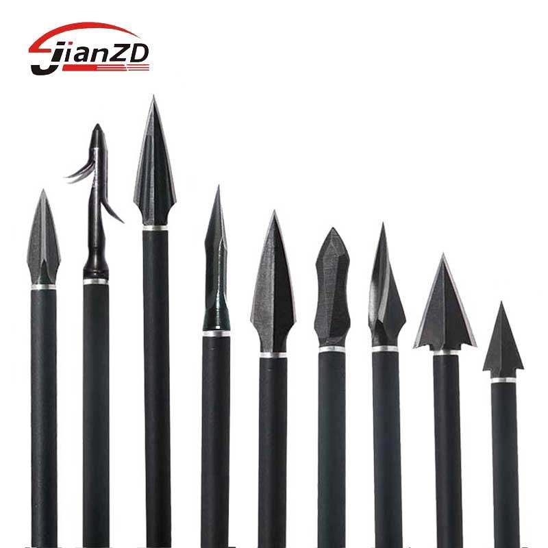 Antique arrowhead composite bow threaded arrowhead triangular willow leaf breaker A glass fiber aluminium carbon arrow exchangeable arrowhead 10