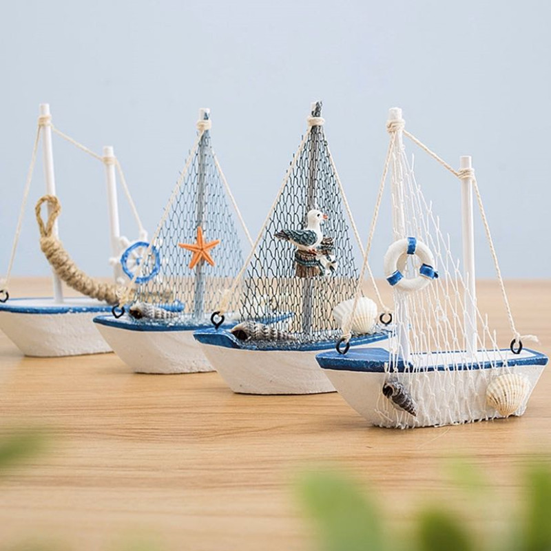 Preschool Teacher Pocket Kindergarten Wall Wall Home Veranda Air Creative Mediterranean Sailing Hanging Ornament Swing model