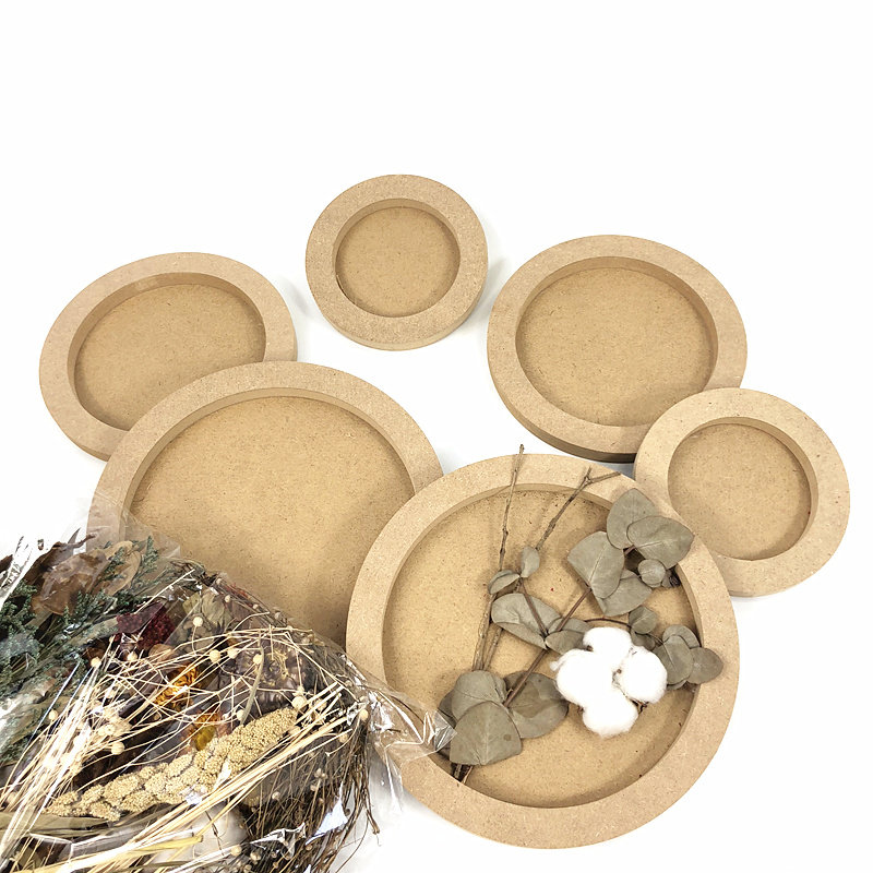 Kindergarten Wall Decoration Classroom Corridor Wall-mounted Retro Wood Frame Diy Graffiti Round Frame Drawing solid Post