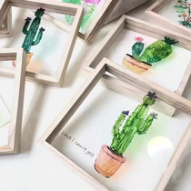 Kindergarten Acrylic Plate Glass Transparent Base Plate Painting Stereocreativity Fine Art DIY Painting Photo Frame Handmade Clay