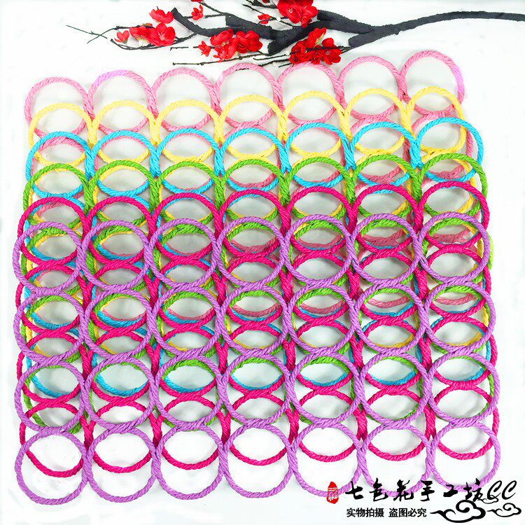 Kindergarten wall decoration corridor ceiling paper rattan circle circle hanging decoration DIY handmade air hanging decoration