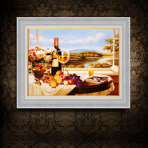 Restaurant decoration painting hanging painting European still life fresh oil painting dining room wine cabinet mural new American background wall painting