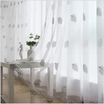 Beijing free door-to-door measurement installation pastoral style embroidery curtain customized custom living room bedroom light transmission curtain