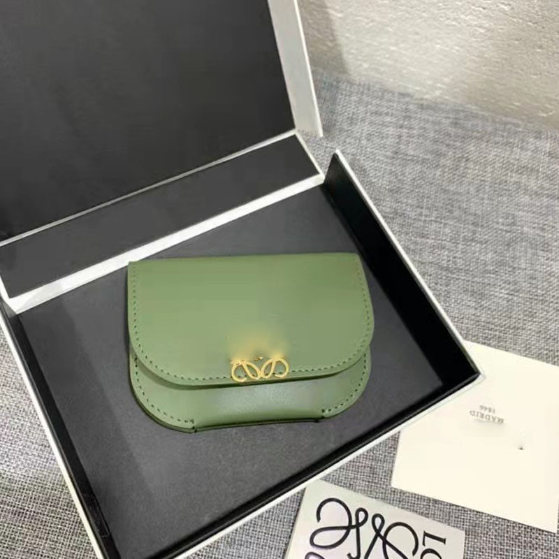 Goya Series Silk Calfskin Card Holder Plain Leather Credit Card Flip Coin Purse Solid Color Business Card Holder Pure