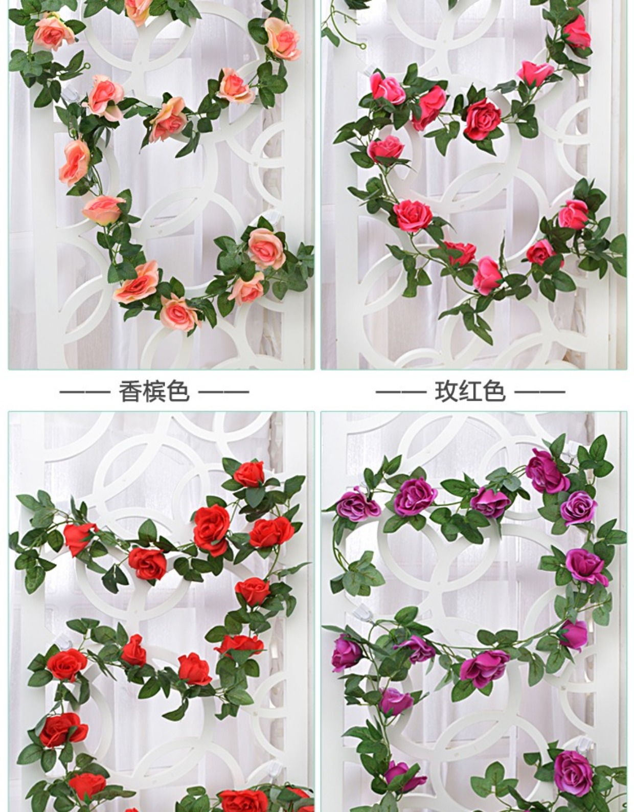 Mô phỏng hoa hồng mây wisteria hoa điều hòa không khí quanh co trang trí nội thất trần nhựa hoa giả cây nho - Hoa nhân tạo / Cây / Trái cây chậu hoa giả để bàn