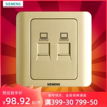 Siemens Switch Socket Panel Vision Gold Brown Series Two-Position Dual Computer Socket 5 TG0 123