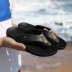 Dép nam size lớn mùa hè 2018 dép xỏ ngón nam mới Giày da nam phiên bản Hàn Quốc của sandal cá tính dép havaianas nam Dép